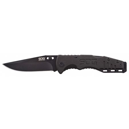 Sog Folding Knife, Salute Mini, Black Oxide FF1101-CP