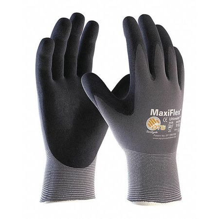 Pip Foam Nitrile Coated Gloves, Palm Coverage, Black/Gray, L, PR 34-874/L