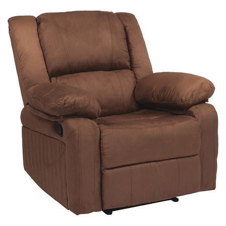 Flash Furniture Recliner, Harmony, Microfiber, Brown BT-70597-1-BN-MIC-GG