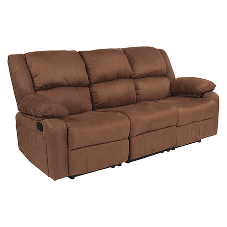 Flash Furniture Recliner Sofa, Harmony, Microfiber, Brown BT-70597-SOF-BN-MIC-GG
