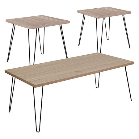 Flash Furniture Rectangle Union Square Oak Wood Table Set, 3PCS, 47-1/4"; 19-3/4" W, 17-1/2"; 19-1/2" H NAN-CEK-21-GG