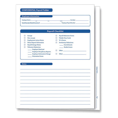 COMPLYRIGHT Employee Payroll Folder, Confidentl, PK25 A2317