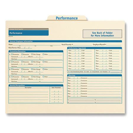 COMPLYRIGHT Employee Performance Folder, PK25 A0312