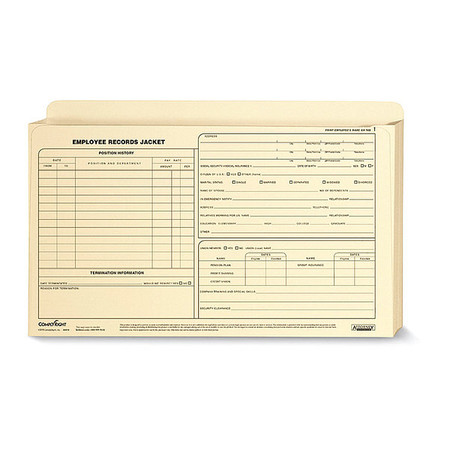 COMPLYRIGHT Employee Record Jacket, Expndbl Lgl, PK25 A5010