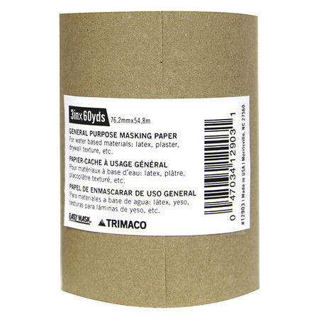 EASY MASK Masking Paper, Brown, 3" x 180 ft. 12903