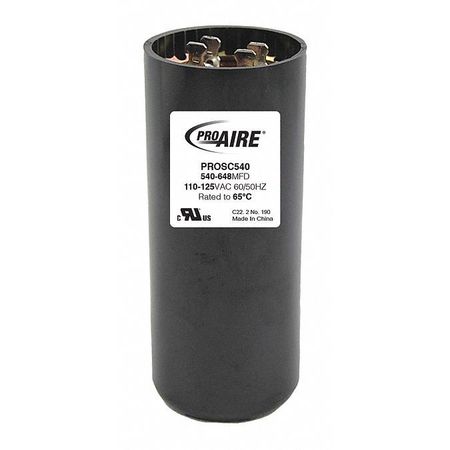 PERFECT AIRE Start Capacitor, Rnd, 540-648MFD/110-125V PROSC540