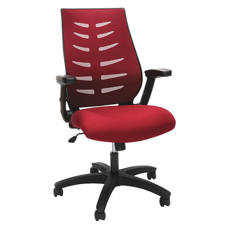 Ofm Office Chair, Fabric, 17-1/2" to 21.3" Height, Adjustable Arms, Burgundy 530-BURG