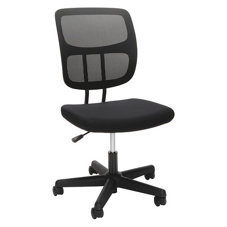 Essentials By Ofm Office Chair, Mesh, 16-1/2" to 21" Height, No Arms, Black ESS-3002