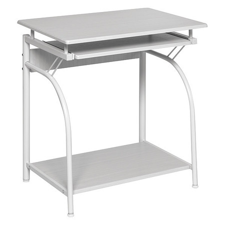 Onespace Computer Desk, 19.6" D, 29-1/2" W, 27-1/2" H, White, Medium Density Fiberboard 50-1001WO