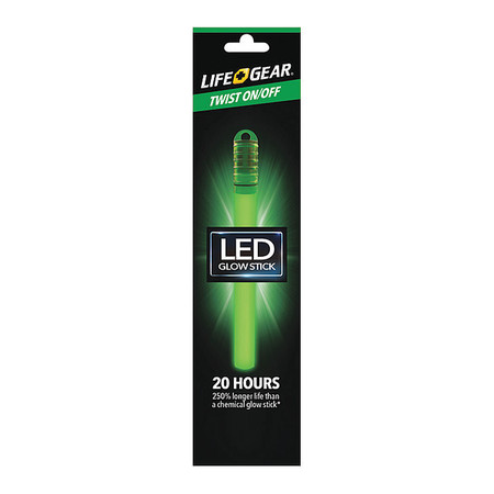 Life+Gear Glow Stick, Reusable, Asst Colors, LED LG11-60416-RGB
