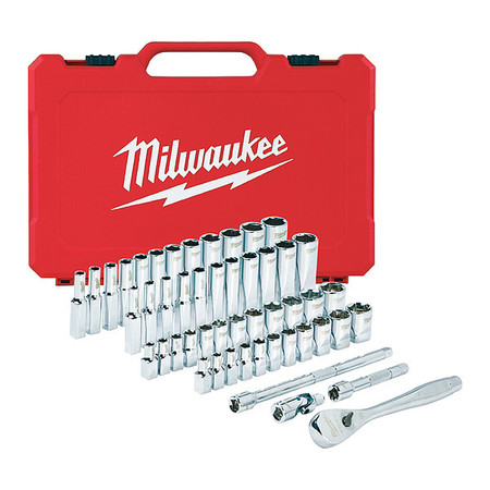 Milwaukee Tool 1/4" Drive SAE, Metric, 50 pcs 48-22-9004