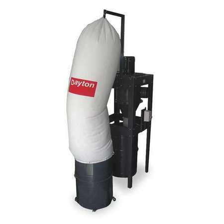 Dayton Dust Collector, 2,600 CFM Max Flow, 5 hp, 1 Phase 3AA24