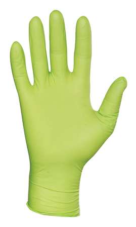 Showa 9500PF, Disposable Gloves, 5.00 mil Palm, Nitrile, Powder-Free, XS, 50 PK, Green 9500PFXS