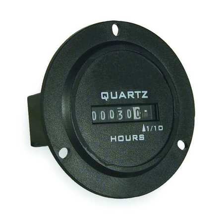 Trumeter Hour Meter, DC Quartz, Round, 3 Hole 732-0001