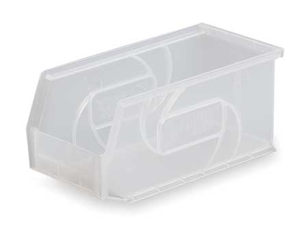 Lewisbins 30 lb Hang & Stack Storage Bin, Plastic, 5 1/2 in W, 5 in H, Clear, 10 7/8 in L PB105-5 Clear