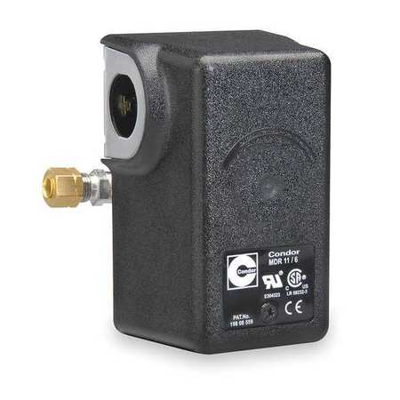 Condor Usa Pressure Switch, (1) Port, 1/4 in FNPT, DPST, 25 to 160 psi, Standard Action 11GAXE