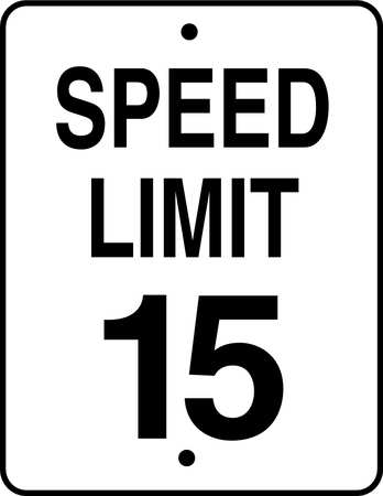 ZING Traffic Sign, 24 in H, 18 in W, Aluminum, Rectangle, English, 2235 2235