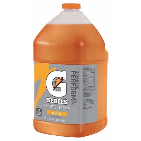 GATORADE Sports Drink Mix, 1 gal., Liquid Concentrate, Regular, Orange 03955