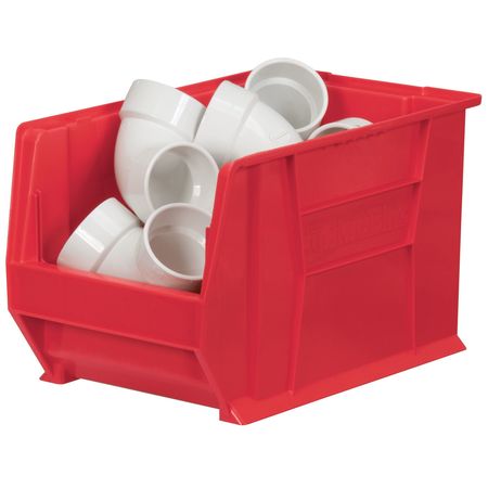 Akro-Mils 200 lb Storage Bin, Plastic, 12 3/8 in W, 12 in H, 20 in L, Red 30282RED
