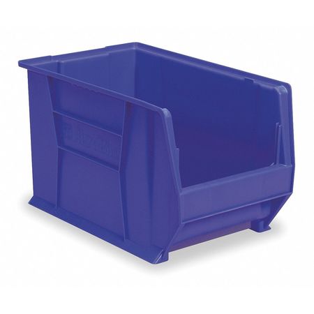 Akro-Mils 300 lb Storage Bin, Plastic, 18 3/8 in W, 12 in H, 29 1/4 in L, Blue 30290BLUE