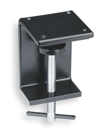 WALDMANN Table Clamp, 0-65mm, Black, Steel 190007019-00014904