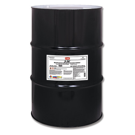 Crc Multi-Purpose Lubricant and Corrosion Inhibitor, 3-36, -50 to 250 Degrees F, 55 Gal Drum 03011
