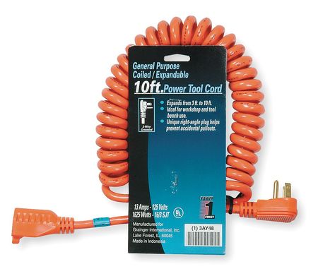 POWER FIRST 10 ft. 16/3 Extension Cord SJT 3AY48