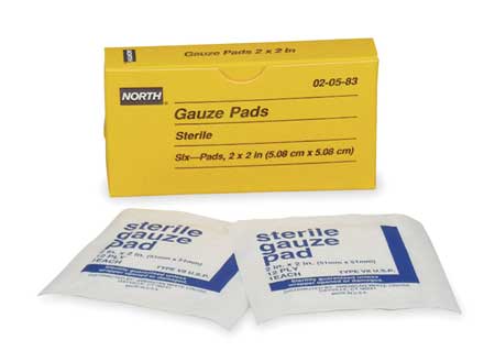 HONEYWELL Gauze Pad, Sterile, White, Unitized, PK6 020583