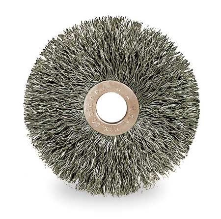 WEILER Crimped Wire Wheel Wire Brush, Arbor, PK50 93860