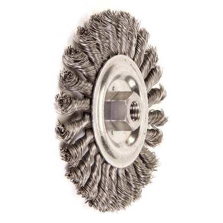 WEILER Twist Wire Wheel Wire Brush, Threaded Arbor 94103