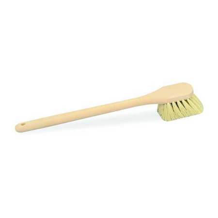 TOUGH GUY Utility Brush, Medium, 20 in L Handle, 3 in L Brush, Beige, Foam, 20 in L Overall 1VAE6