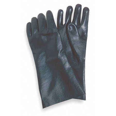 CONDOR 14" Chemical Resistant Gloves, PVC, L, 1 PR 3BA49