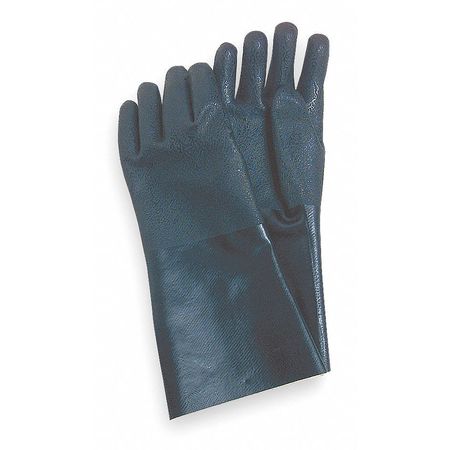 CONDOR 14" Chemical Resistant Gloves, PVC, L, 1 PR 3BA52