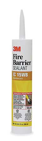 3M Fire Barrier Sealant, 10.1 oz., Yellow IC-15WB+-10.1OZ