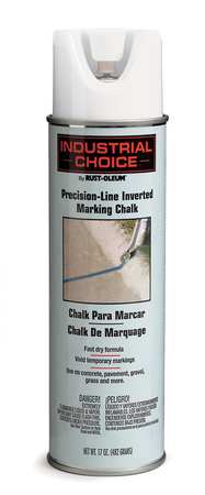Rust-Oleum Inverted Marking Chalk Aerosol, 20 oz, White, Water -Based 205237