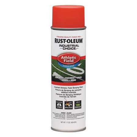 Rust-Oleum Athletic Field Striping Paint, 17 oz., Orange, Water -Based 206044