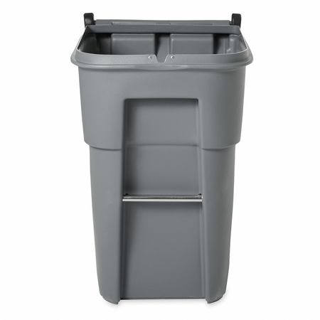 Rubbermaid Commercial 65 Gal Rectangular Confidential Waste Container, Gray, 25 1/4 in Dia, Lift Up, Plastic FG9W1088GRAY
