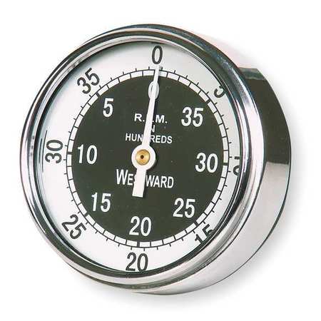 Westward Analog Dial Tachometer, 50 to 4000 rpm 3BY11