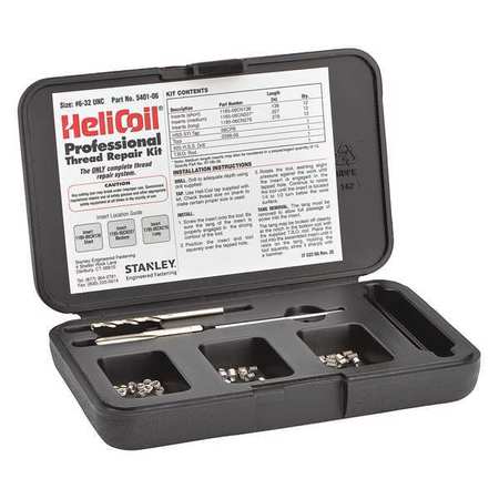Stanley Engineered Fastening Free-Running Helical Insert Repair Kit, #6-32 5401-06