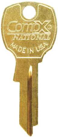 Compx National Key Blank, For 4DED5, Bright Brass D4291