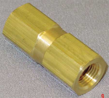 Zoro Select 1/8" FNPT Brass Piston Spring Check Valve CHK BRS 215-2F2F-B