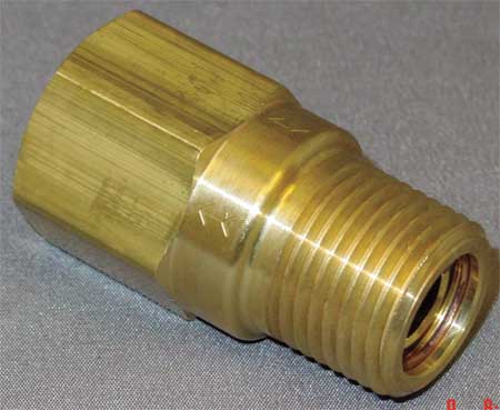 ZORO SELECT 1/8" FNPT x MNPT Brass Piston Spring Check Valve CHK BRS 210-2F2M-B