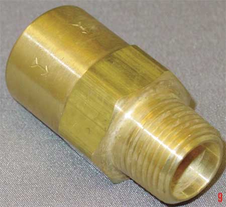 Zoro Select 3/8" FNPT x MNPT Brass Piston Spring Check Valve CHK BRS 610-6F6M-F