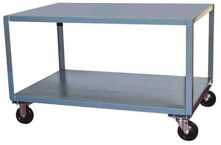 ZORO SELECT Mobile Table, 2400 lb., 49 in. L, 31 in. W LX348P600GP