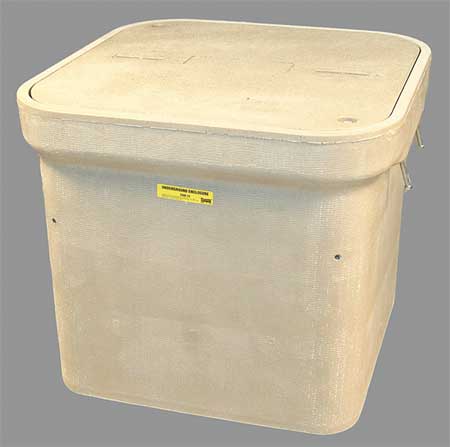 QUAZITE Underground Enclosure Assembly, Electric Cover, 24 in H, 28 in L, 28 in W, 15,000 lb L.R. PG2424Z80817