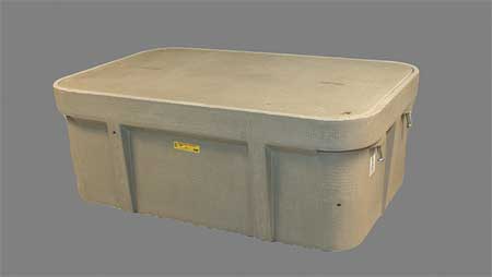 QUAZITE Underground Enclosure Assembly, Telephone Cover, 18 in H, 49 5/8 in L, 32 1/8 in W PG3048Z80443