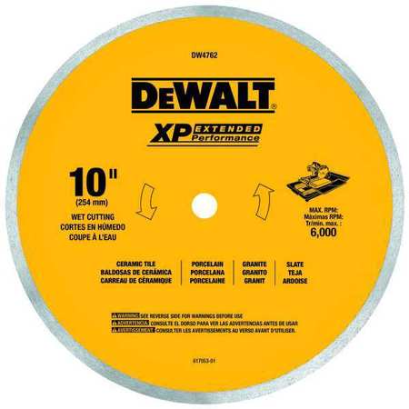 DEWALT 10" x .060" Porcelain Tile Blade Wet DW4762