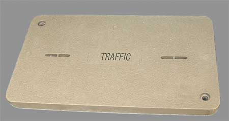 Quazite Underground Enclosure Cover, Traffic Cover, 19-1/4 x 32-1/4 Enclosure, 15000 lbs., Polymer Concrete PG1730HA0044