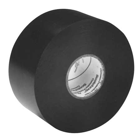 3M Vinyl Electrical Tape, 50, Scotchrap, 2 in W x 100 ft L, 10 mil thick, Black, 1 Pack 50-UNPRINTED-2X100FT