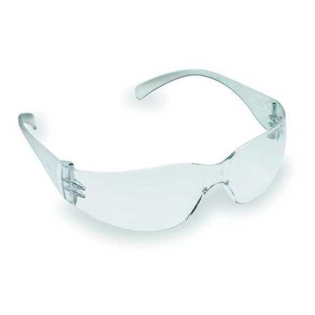 3M Virtua Safety Glasses, Scratch-Resistant, Wraparound, Frameless, Clear Arm, Clear Lens 62099